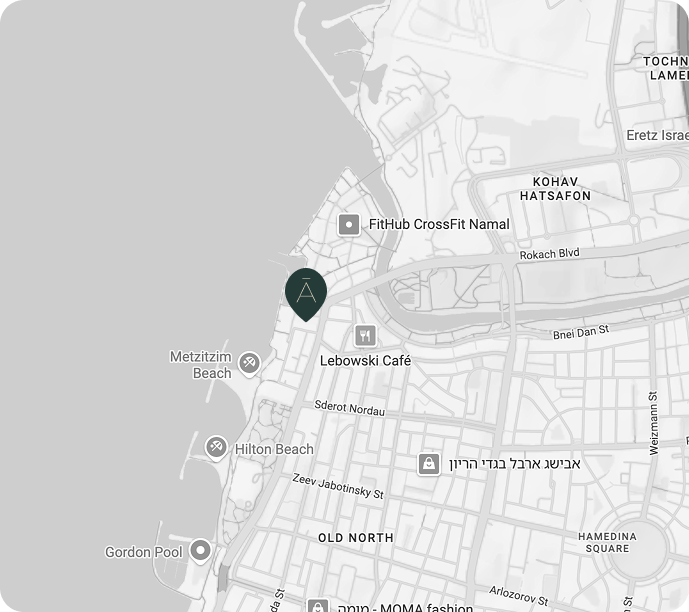 Map showing Bohema at Yordei HaSira 4, Tel Aviv